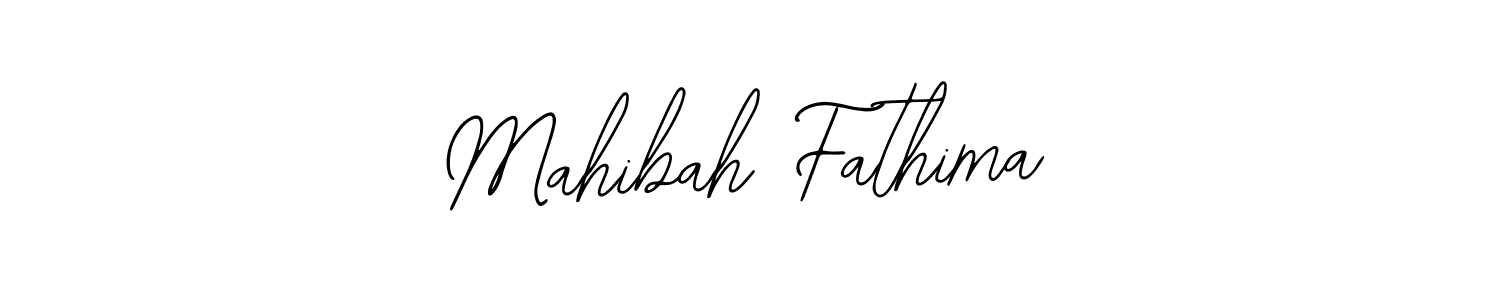 The best way (Bearetta-2O07w) to make a short signature is to pick only two or three words in your name. The name Mahibah Fathima include a total of six letters. For converting this name. Mahibah Fathima signature style 12 images and pictures png