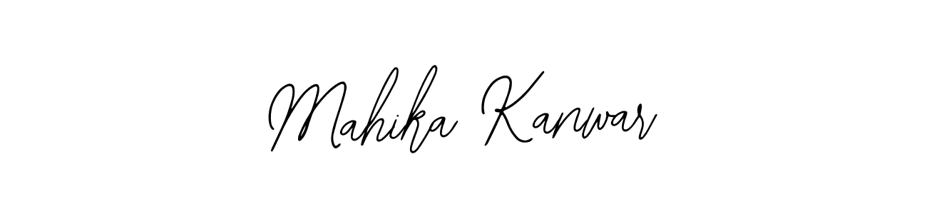 How to make Mahika Kanwar name signature. Use Bearetta-2O07w style for creating short signs online. This is the latest handwritten sign. Mahika Kanwar signature style 12 images and pictures png