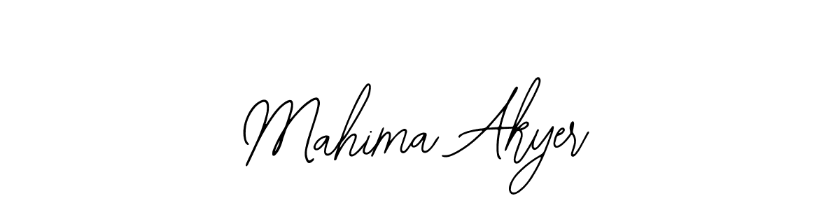 The best way (Bearetta-2O07w) to make a short signature is to pick only two or three words in your name. The name Mahima Akyer include a total of six letters. For converting this name. Mahima Akyer signature style 12 images and pictures png