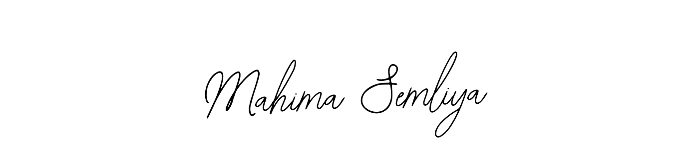Also You can easily find your signature by using the search form. We will create Mahima Semliya name handwritten signature images for you free of cost using Bearetta-2O07w sign style. Mahima Semliya signature style 12 images and pictures png
