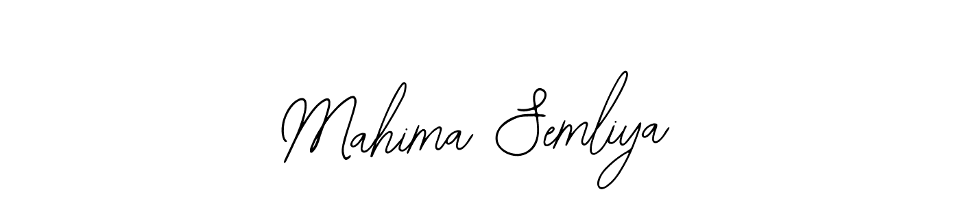 Similarly Bearetta-2O07w is the best handwritten signature design. Signature creator online .You can use it as an online autograph creator for name Mahima Semliya. Mahima Semliya signature style 12 images and pictures png