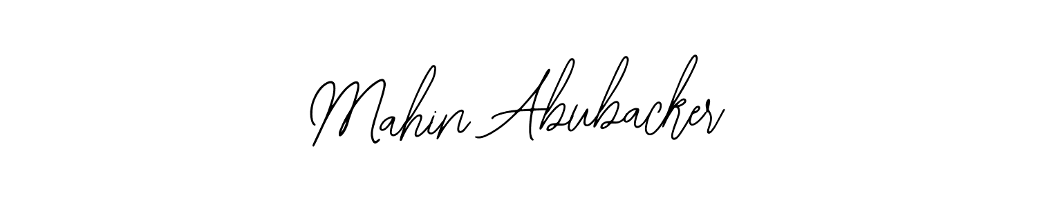 You should practise on your own different ways (Bearetta-2O07w) to write your name (Mahin Abubacker) in signature. don't let someone else do it for you. Mahin Abubacker signature style 12 images and pictures png
