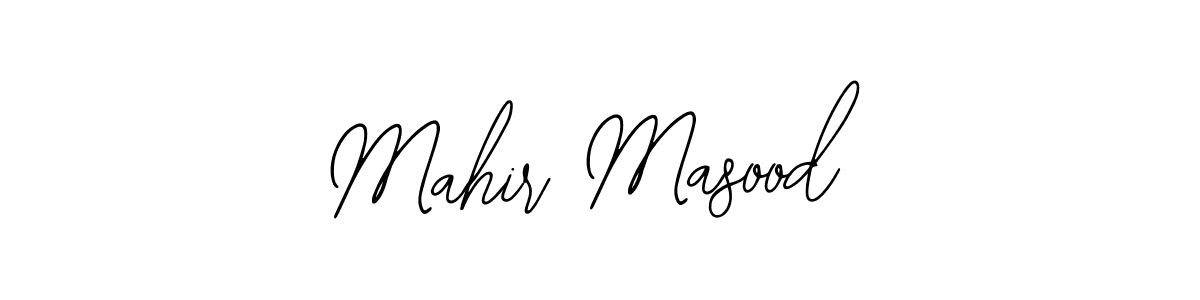 The best way (Bearetta-2O07w) to make a short signature is to pick only two or three words in your name. The name Mahir Masood include a total of six letters. For converting this name. Mahir Masood signature style 12 images and pictures png