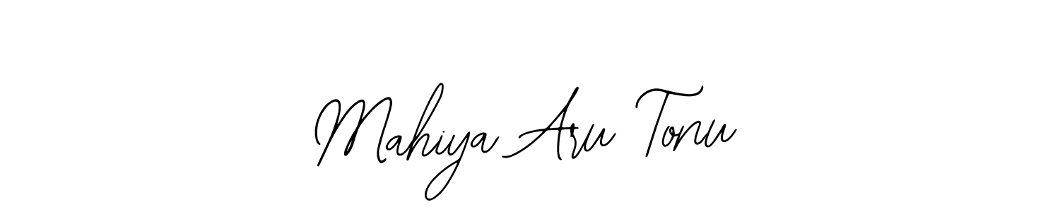 How to make Mahiya Aru Tonu name signature. Use Bearetta-2O07w style for creating short signs online. This is the latest handwritten sign. Mahiya Aru Tonu signature style 12 images and pictures png