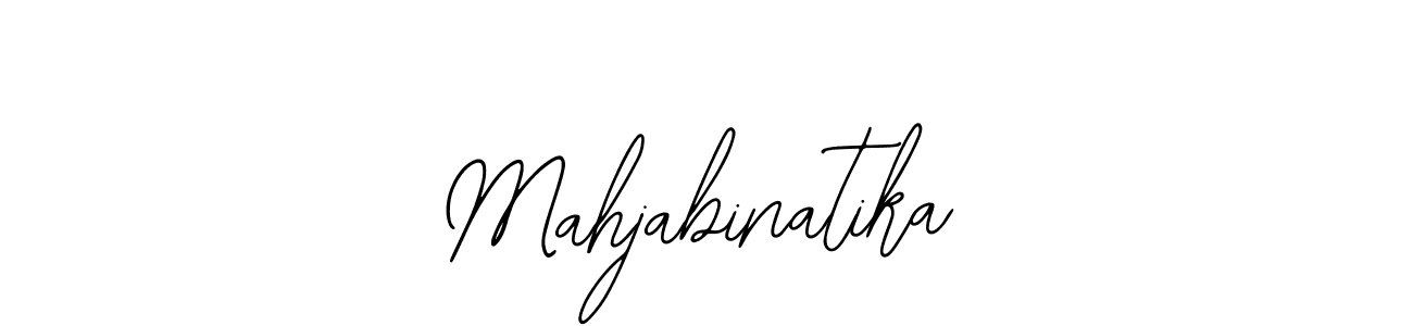 Use a signature maker to create a handwritten signature online. With this signature software, you can design (Bearetta-2O07w) your own signature for name Mahjabinatika. Mahjabinatika signature style 12 images and pictures png