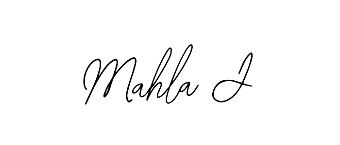 Design your own signature with our free online signature maker. With this signature software, you can create a handwritten (Bearetta-2O07w) signature for name Mahla J. Mahla J signature style 12 images and pictures png