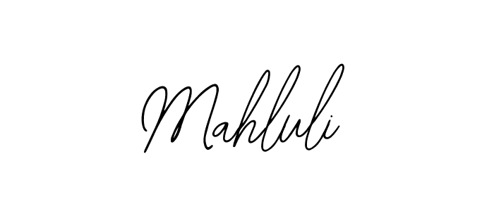 Design your own signature with our free online signature maker. With this signature software, you can create a handwritten (Bearetta-2O07w) signature for name Mahluli. Mahluli signature style 12 images and pictures png