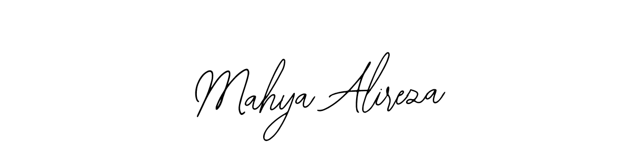 You should practise on your own different ways (Bearetta-2O07w) to write your name (Mahya Alireza) in signature. don't let someone else do it for you. Mahya Alireza signature style 12 images and pictures png