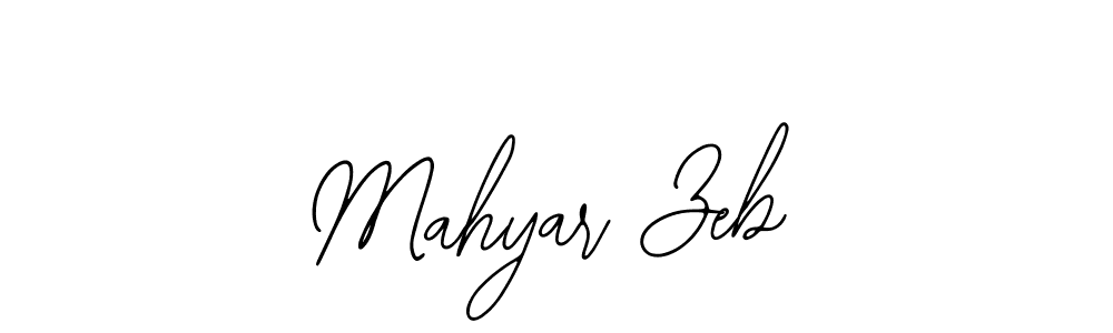 Use a signature maker to create a handwritten signature online. With this signature software, you can design (Bearetta-2O07w) your own signature for name Mahyar Zeb. Mahyar Zeb signature style 12 images and pictures png