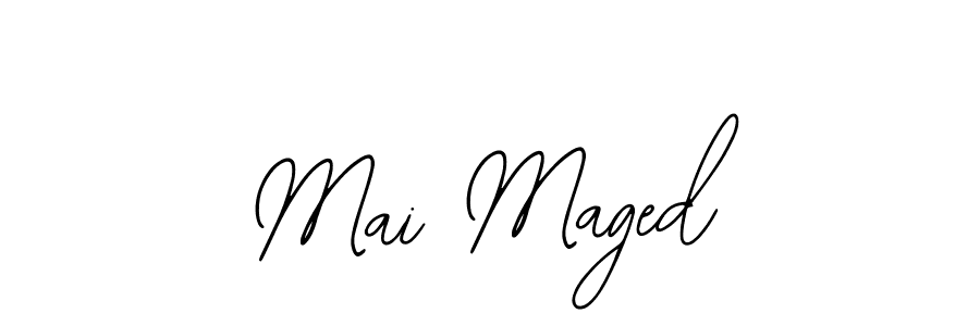 Use a signature maker to create a handwritten signature online. With this signature software, you can design (Bearetta-2O07w) your own signature for name Mai Maged. Mai Maged signature style 12 images and pictures png