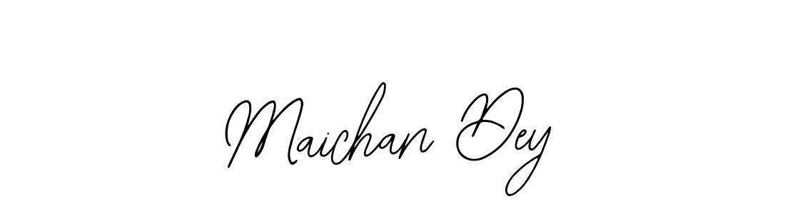 Use a signature maker to create a handwritten signature online. With this signature software, you can design (Bearetta-2O07w) your own signature for name Maichan Dey. Maichan Dey signature style 12 images and pictures png