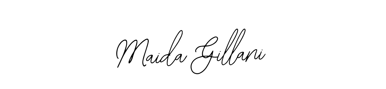 Make a short Maida Gillani signature style. Manage your documents anywhere anytime using Bearetta-2O07w. Create and add eSignatures, submit forms, share and send files easily. Maida Gillani signature style 12 images and pictures png