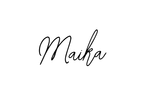 How to make Maika name signature. Use Bearetta-2O07w style for creating short signs online. This is the latest handwritten sign. Maika signature style 12 images and pictures png