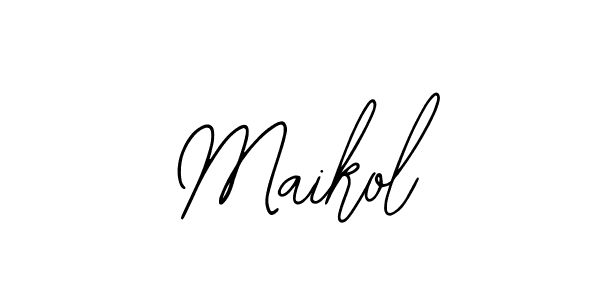 Use a signature maker to create a handwritten signature online. With this signature software, you can design (Bearetta-2O07w) your own signature for name Maikol. Maikol signature style 12 images and pictures png