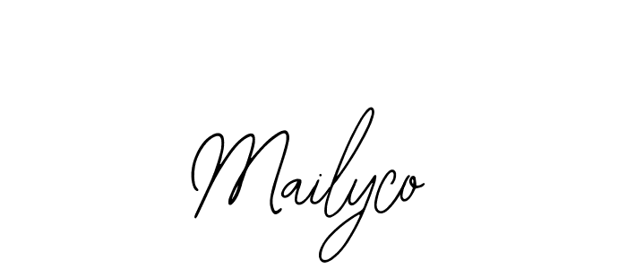 The best way (Bearetta-2O07w) to make a short signature is to pick only two or three words in your name. The name Mailyco include a total of six letters. For converting this name. Mailyco signature style 12 images and pictures png