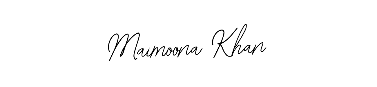 Also You can easily find your signature by using the search form. We will create Maimoona Khan name handwritten signature images for you free of cost using Bearetta-2O07w sign style. Maimoona Khan signature style 12 images and pictures png