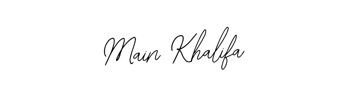 Create a beautiful signature design for name Main Khalifa. With this signature (Bearetta-2O07w) fonts, you can make a handwritten signature for free. Main Khalifa signature style 12 images and pictures png