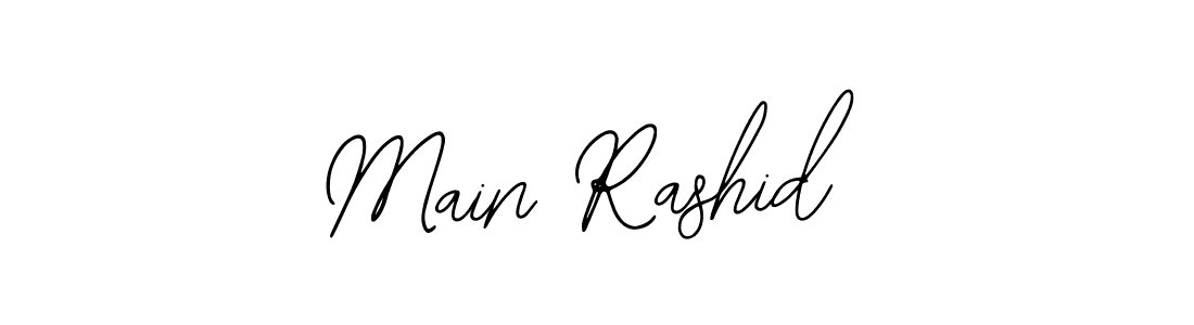 Similarly Bearetta-2O07w is the best handwritten signature design. Signature creator online .You can use it as an online autograph creator for name Main Rashid. Main Rashid signature style 12 images and pictures png