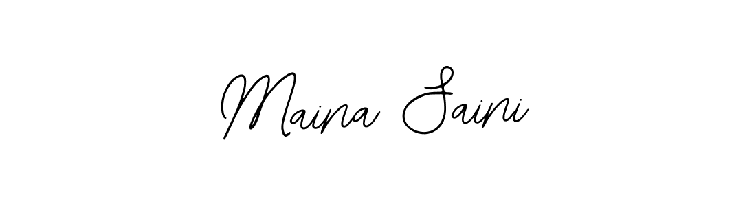 Maina Saini stylish signature style. Best Handwritten Sign (Bearetta-2O07w) for my name. Handwritten Signature Collection Ideas for my name Maina Saini. Maina Saini signature style 12 images and pictures png