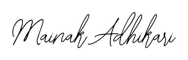 Discover how Mainak Adhikari looks in an executive cursive font (Bearetta-2O07w). Perfect for legal documents, invoices, and certificates. Mainak Adhikari signature style 12 images and pictures png