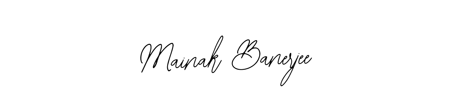 How to make Mainak Banerjee name signature. Use Bearetta-2O07w style for creating short signs online. This is the latest handwritten sign. Mainak Banerjee signature style 12 images and pictures png