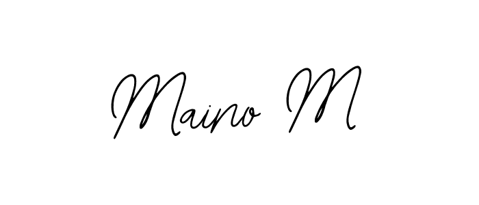 Bearetta-2O07w is a professional signature style that is perfect for those who want to add a touch of class to their signature. It is also a great choice for those who want to make their signature more unique. Get Maino M name to fancy signature for free. Maino M signature style 12 images and pictures png