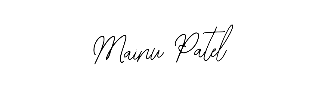 Mainu Patel stylish signature style. Best Handwritten Sign (Bearetta-2O07w) for my name. Handwritten Signature Collection Ideas for my name Mainu Patel. Mainu Patel signature style 12 images and pictures png