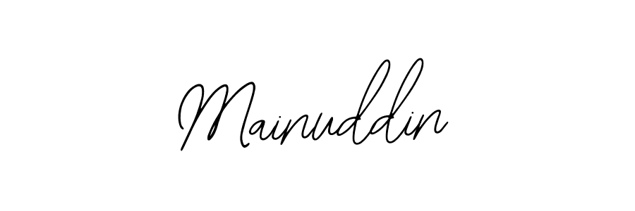 How to make Mainuddin name signature. Use Bearetta-2O07w style for creating short signs online. This is the latest handwritten sign. Mainuddin signature style 12 images and pictures png