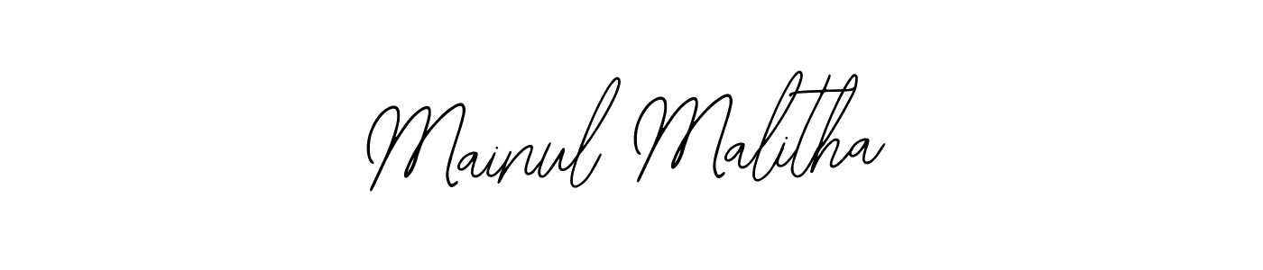 Make a beautiful signature design for name Mainul Malitha. Use this online signature maker to create a handwritten signature for free. Mainul Malitha signature style 12 images and pictures png