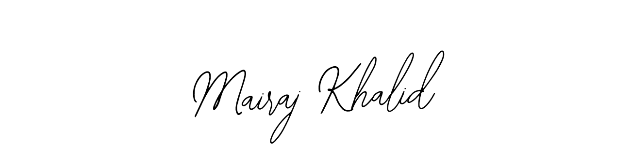 How to make Mairaj Khalid name signature. Use Bearetta-2O07w style for creating short signs online. This is the latest handwritten sign. Mairaj Khalid signature style 12 images and pictures png