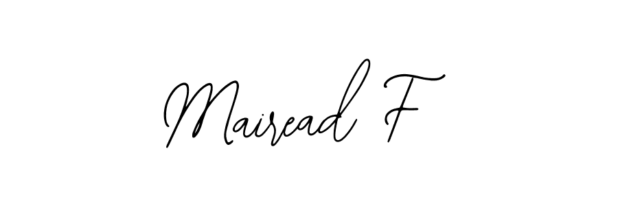 It looks lik you need a new signature style for name Mairead F. Design unique handwritten (Bearetta-2O07w) signature with our free signature maker in just a few clicks. Mairead F signature style 12 images and pictures png