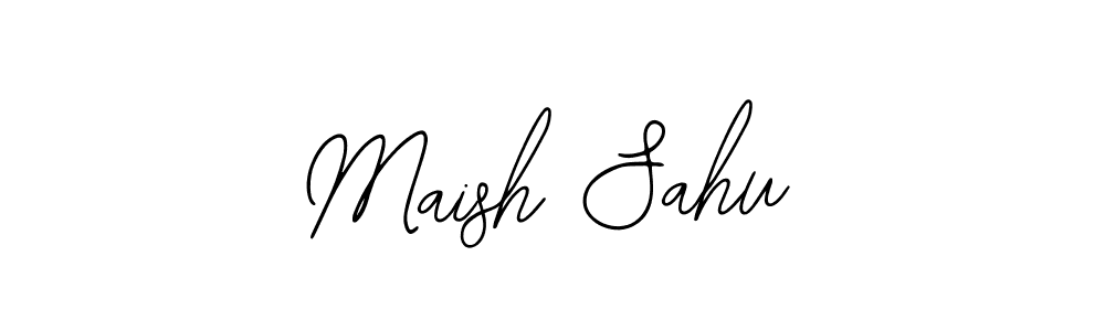 How to make Maish Sahu name signature. Use Bearetta-2O07w style for creating short signs online. This is the latest handwritten sign. Maish Sahu signature style 12 images and pictures png