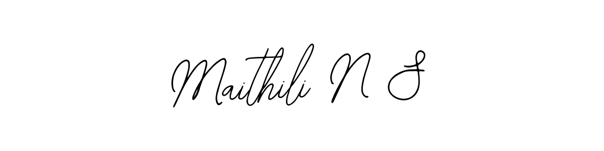 Design your own signature with our free online signature maker. With this signature software, you can create a handwritten (Bearetta-2O07w) signature for name Maithili N S. Maithili N S signature style 12 images and pictures png