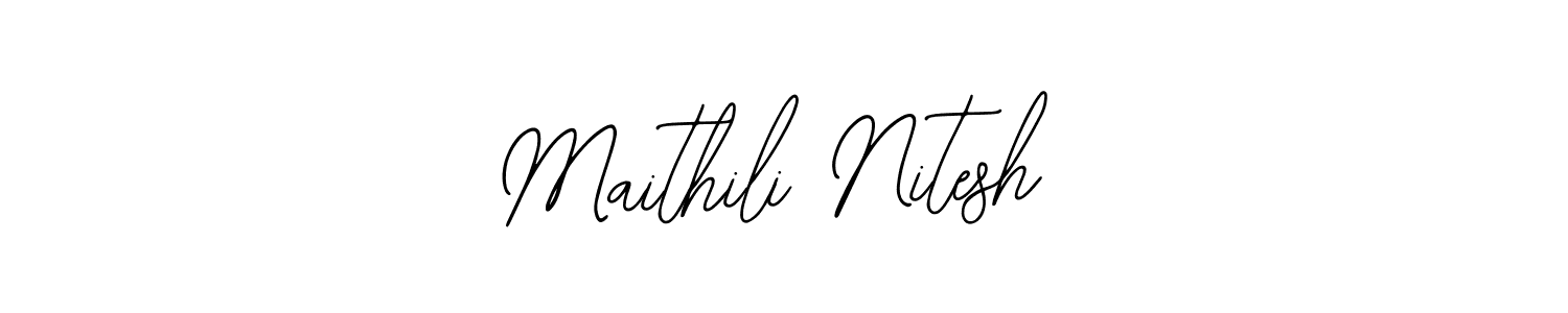 Maithili Nitesh stylish signature style. Best Handwritten Sign (Bearetta-2O07w) for my name. Handwritten Signature Collection Ideas for my name Maithili Nitesh. Maithili Nitesh signature style 12 images and pictures png