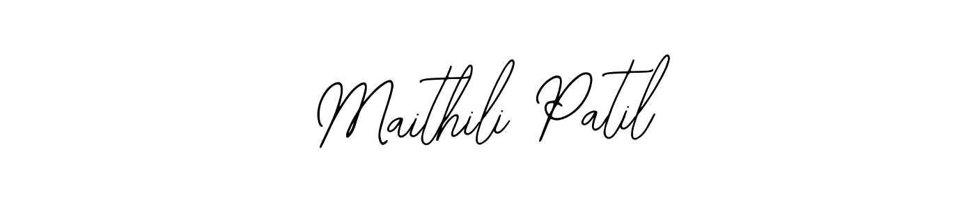 The best way (Bearetta-2O07w) to make a short signature is to pick only two or three words in your name. The name Maithili Patil include a total of six letters. For converting this name. Maithili Patil signature style 12 images and pictures png