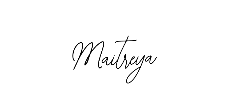 Use a signature maker to create a handwritten signature online. With this signature software, you can design (Bearetta-2O07w) your own signature for name Maitreya. Maitreya signature style 12 images and pictures png