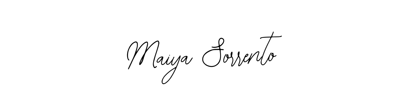 It looks lik you need a new signature style for name Maiya Sorrento. Design unique handwritten (Bearetta-2O07w) signature with our free signature maker in just a few clicks. Maiya Sorrento signature style 12 images and pictures png