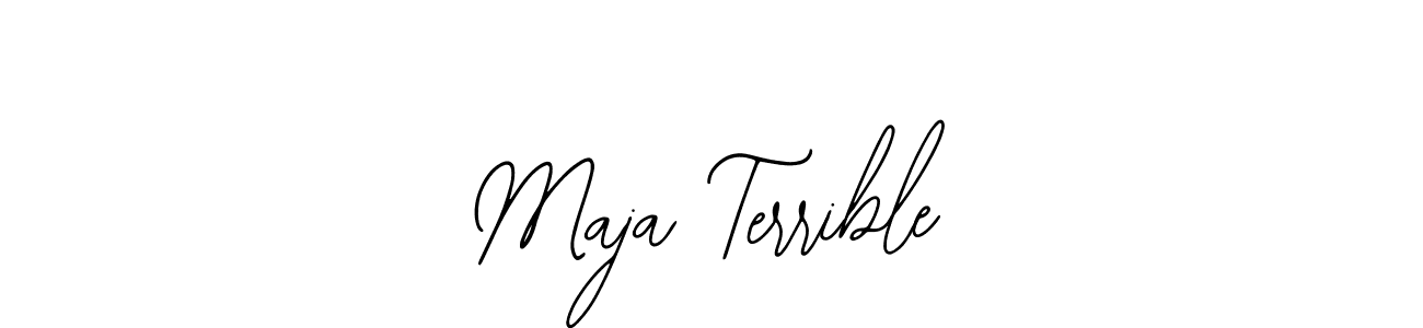See photos of Maja Terrible official signature by Spectra . Check more albums & portfolios. Read reviews & check more about Bearetta-2O07w font. Maja Terrible signature style 12 images and pictures png