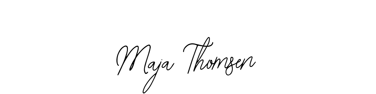 How to make Maja Thomsen name signature. Use Bearetta-2O07w style for creating short signs online. This is the latest handwritten sign. Maja Thomsen signature style 12 images and pictures png