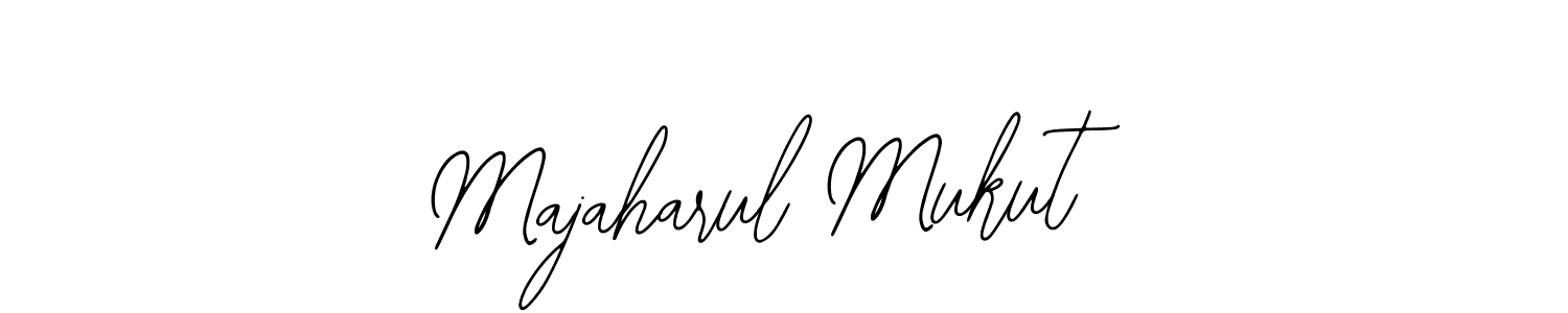 The best way (Bearetta-2O07w) to make a short signature is to pick only two or three words in your name. The name Majaharul Mukut include a total of six letters. For converting this name. Majaharul Mukut signature style 12 images and pictures png