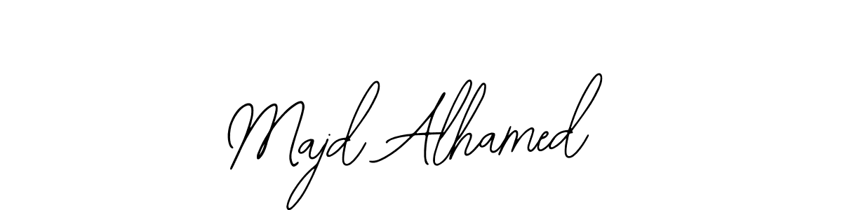 You should practise on your own different ways (Bearetta-2O07w) to write your name (Majd Alhamed) in signature. don't let someone else do it for you. Majd Alhamed signature style 12 images and pictures png