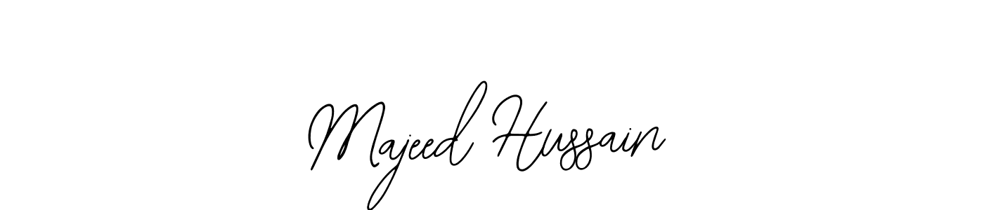 You should practise on your own different ways (Bearetta-2O07w) to write your name (Majeed Hussain) in signature. don't let someone else do it for you. Majeed Hussain signature style 12 images and pictures png