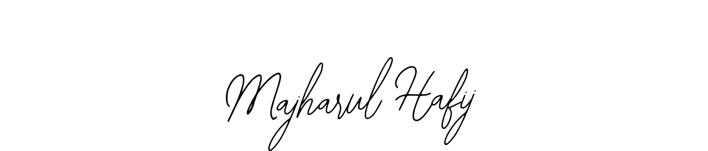 The best way (Bearetta-2O07w) to make a short signature is to pick only two or three words in your name. The name Majharul Hafij include a total of six letters. For converting this name. Majharul Hafij signature style 12 images and pictures png