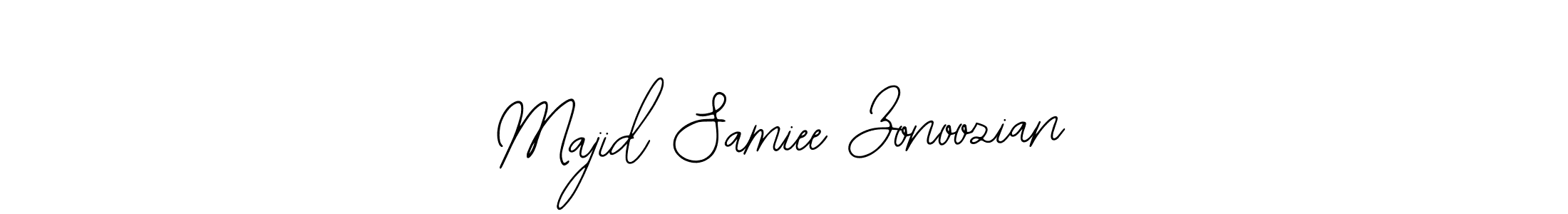 You should practise on your own different ways (Bearetta-2O07w) to write your name (Majid Samiee Zonoozian) in signature. don't let someone else do it for you. Majid Samiee Zonoozian signature style 12 images and pictures png