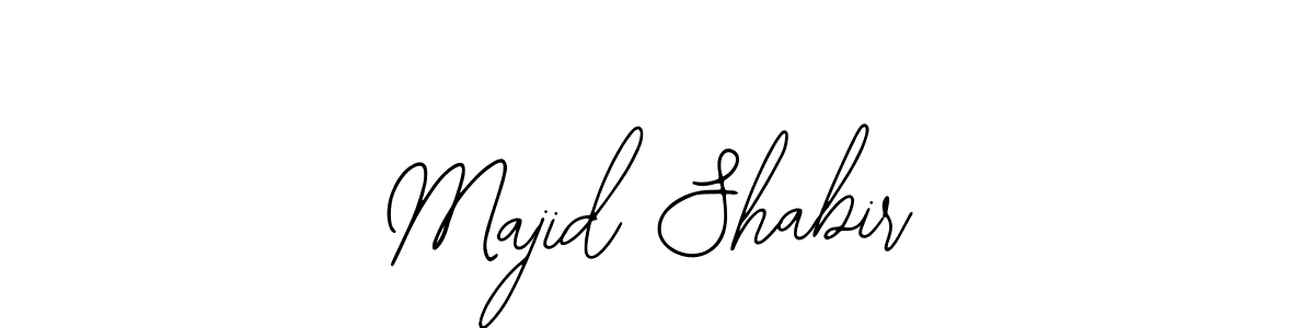 You should practise on your own different ways (Bearetta-2O07w) to write your name (Majid Shabir) in signature. don't let someone else do it for you. Majid Shabir signature style 12 images and pictures png