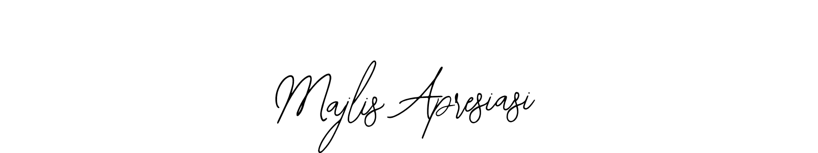 You should practise on your own different ways (Bearetta-2O07w) to write your name (Majlis Apresiasi) in signature. don't let someone else do it for you. Majlis Apresiasi signature style 12 images and pictures png