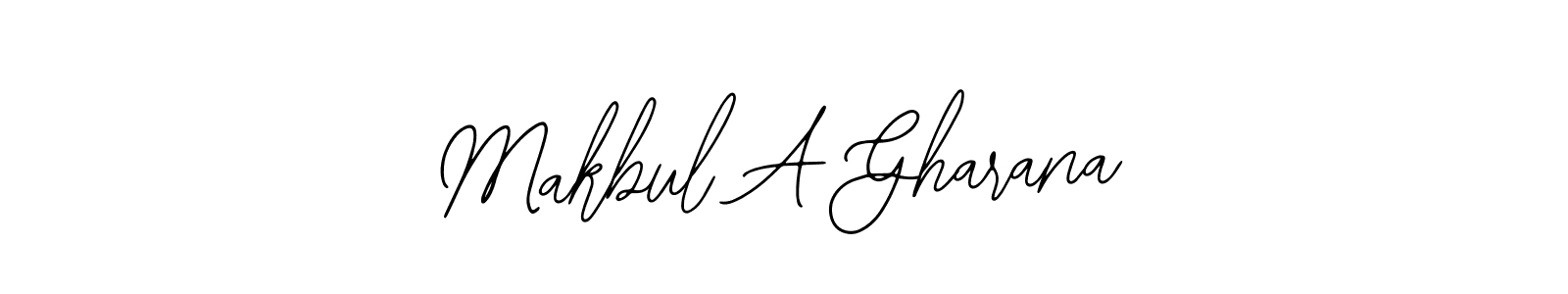 Make a beautiful signature design for name Makbul A Gharana. With this signature (Bearetta-2O07w) style, you can create a handwritten signature for free. Makbul A Gharana signature style 12 images and pictures png