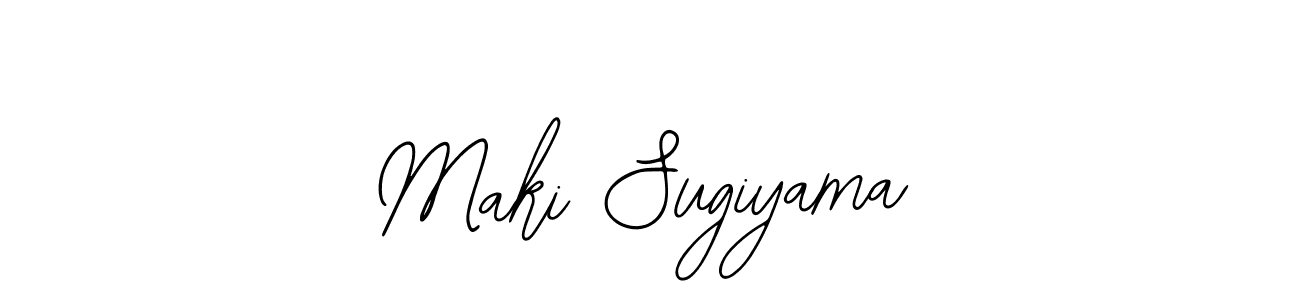 You should practise on your own different ways (Bearetta-2O07w) to write your name (Maki Sugiyama) in signature. don't let someone else do it for you. Maki Sugiyama signature style 12 images and pictures png