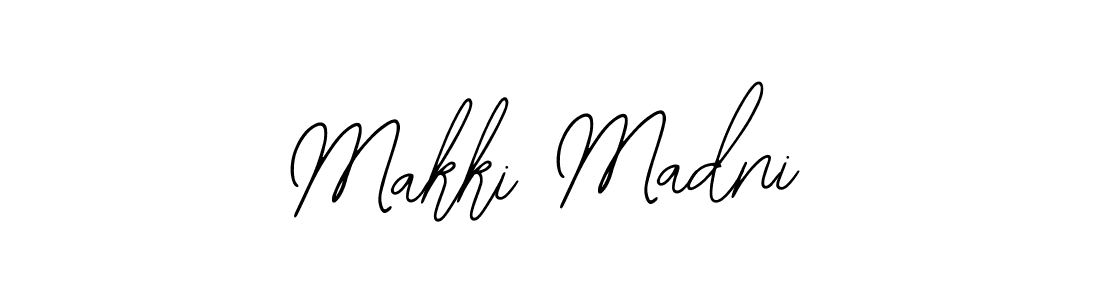 How to make Makki Madni name signature. Use Bearetta-2O07w style for creating short signs online. This is the latest handwritten sign. Makki Madni signature style 12 images and pictures png