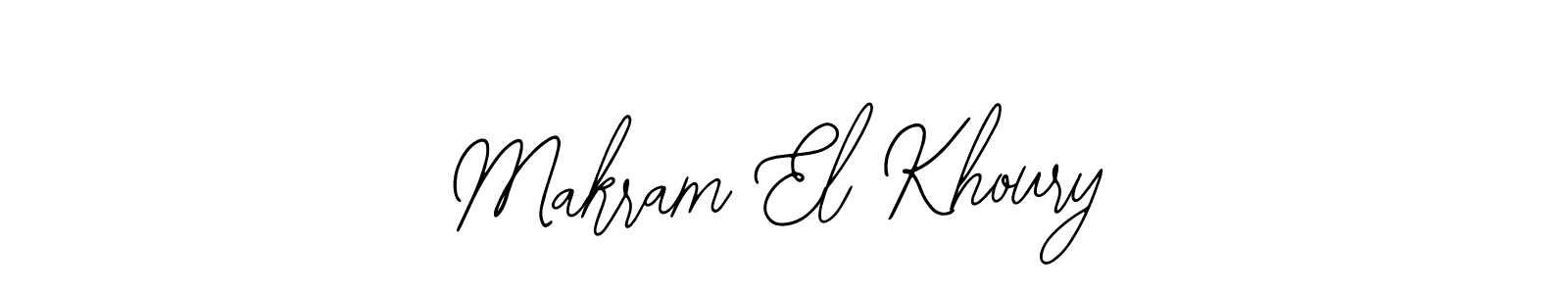 How to make Makram El Khoury name signature. Use Bearetta-2O07w style for creating short signs online. This is the latest handwritten sign. Makram El Khoury signature style 12 images and pictures png